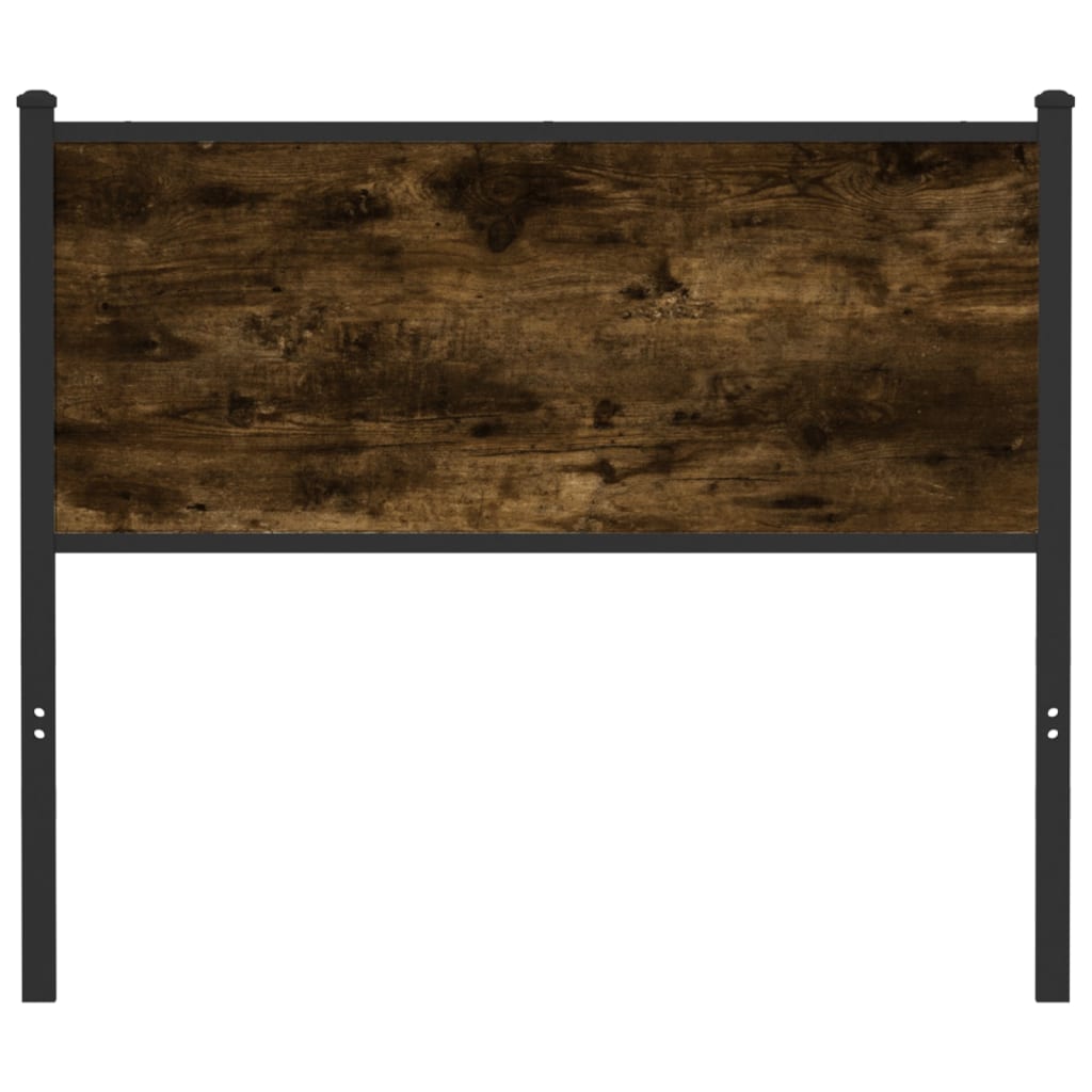 Headboard Smoked Oak 107 cm Engineered Wood and Steel