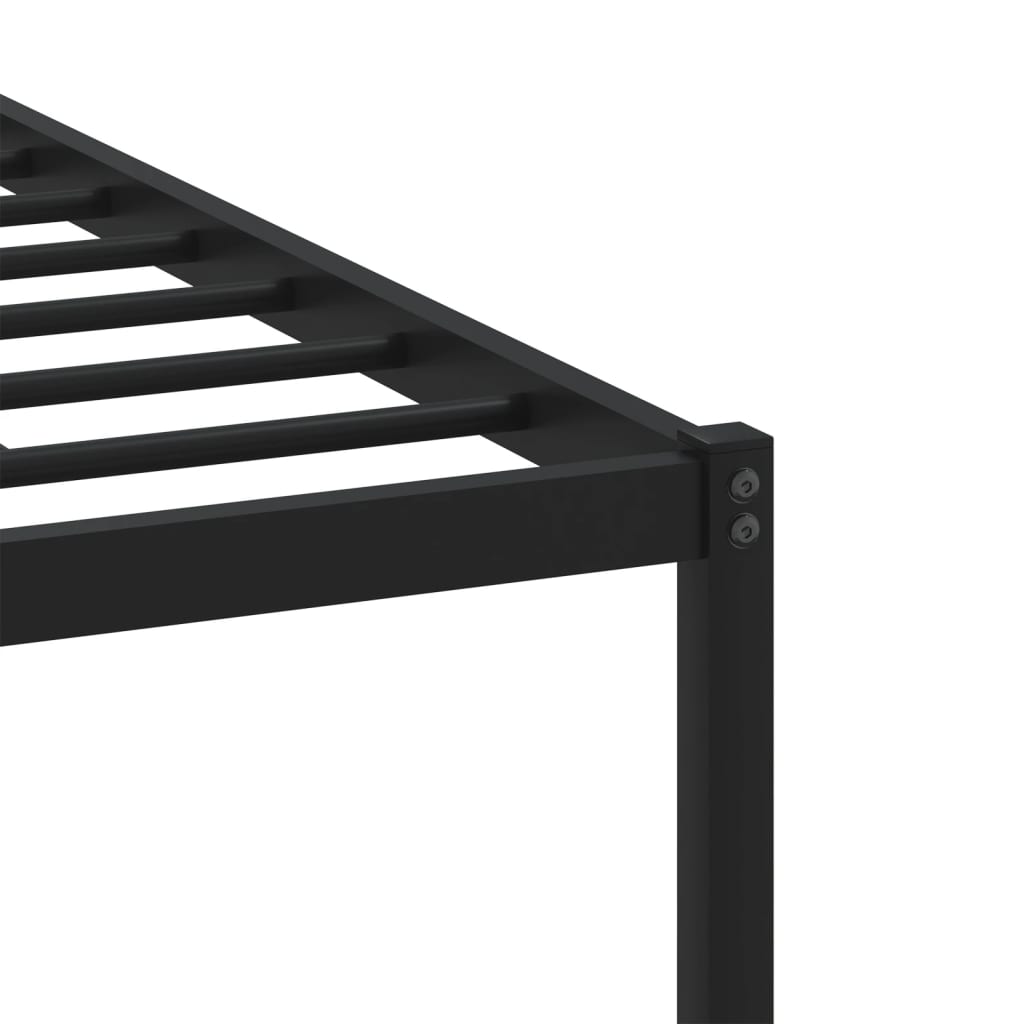 Metal Bed Frame with Headboard Sonoma Oak 150x200 cm King Size