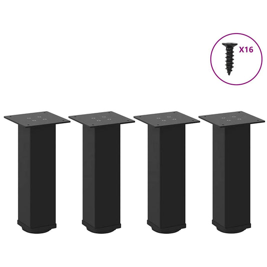 Coffee Table Legs 4 pcs Black 42-44 cm Steel