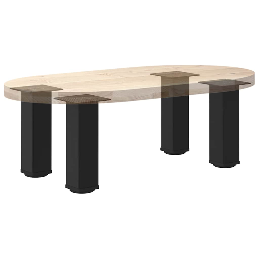 Coffee Table Legs 4 pcs Black 42-44 cm Steel