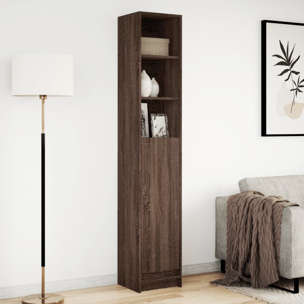 Sideboard with LED Brown Oak 36x32.5x200 cm Engineered Wood