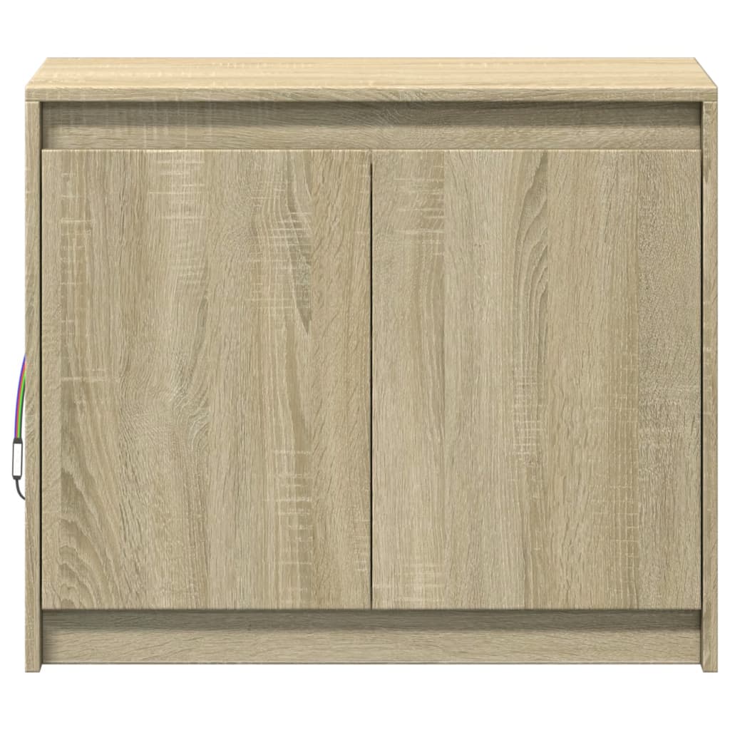 Sideboard with LED Sonoma Oak 72x34x61 cm Engineered Wood