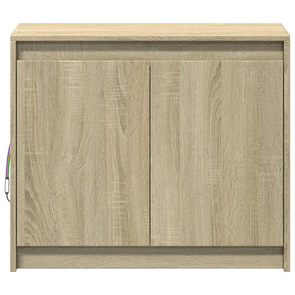 Sideboard with LED Sonoma Oak 72x34x61 cm Engineered Wood