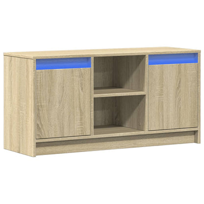 TV Cabinet with LED Sonoma Oak 100x34x50 cm Engineered Wood