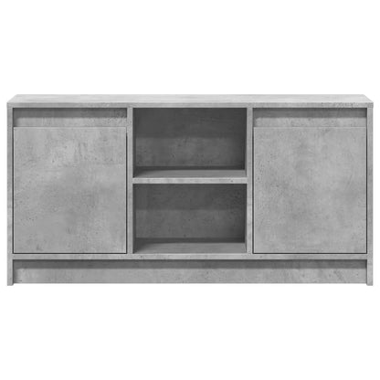 TV Cabinet with LED Concrete Grey 100x34x50 cm Engineered Wood