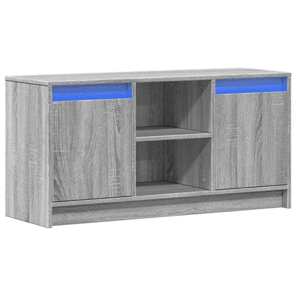 TV Cabinet with LED Grey Sonoma 100x34x50 cm Engineered Wood