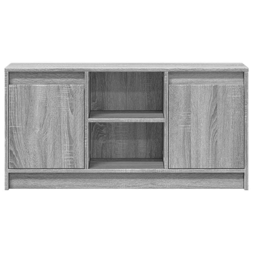 TV Cabinet with LED Grey Sonoma 100x34x50 cm Engineered Wood