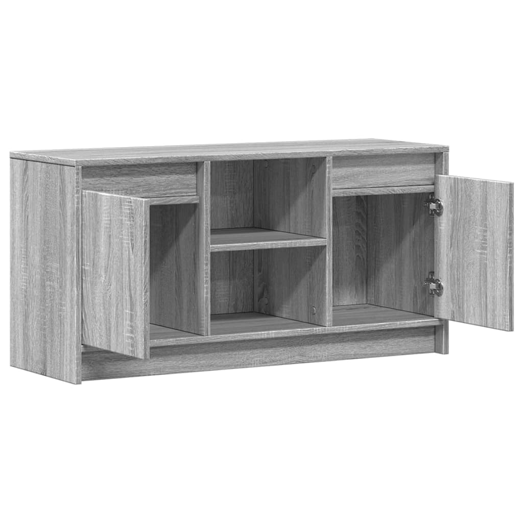 TV Cabinet with LED Grey Sonoma 100x34x50 cm Engineered Wood