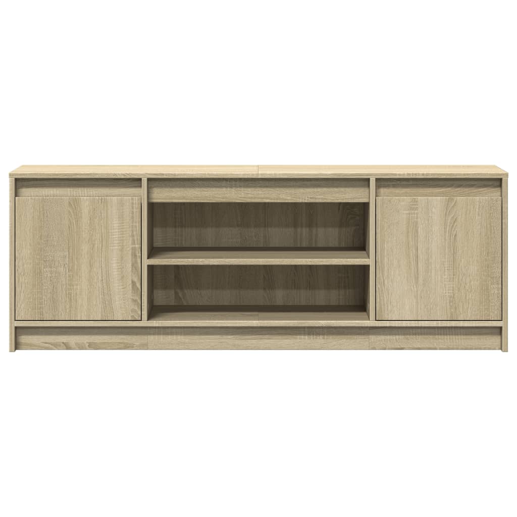 TV Cabinet with LED Sonoma Oak 139.5x34x50 cm Engineered Wood