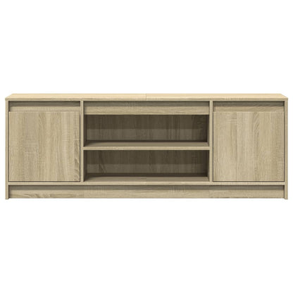 TV Cabinet with LED Sonoma Oak 139.5x34x50 cm Engineered Wood