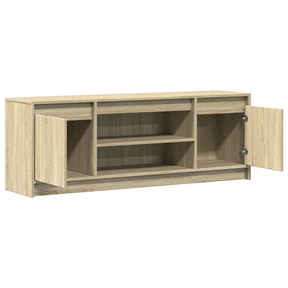 TV Cabinet with LED Sonoma Oak 139.5x34x50 cm Engineered Wood