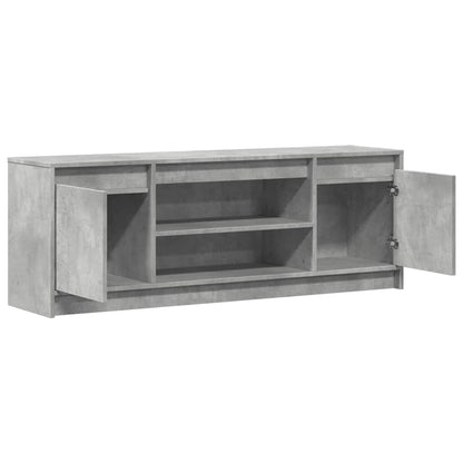 TV Cabinet with LED Concrete Grey 139.5x34x50 cm Engineered Wood