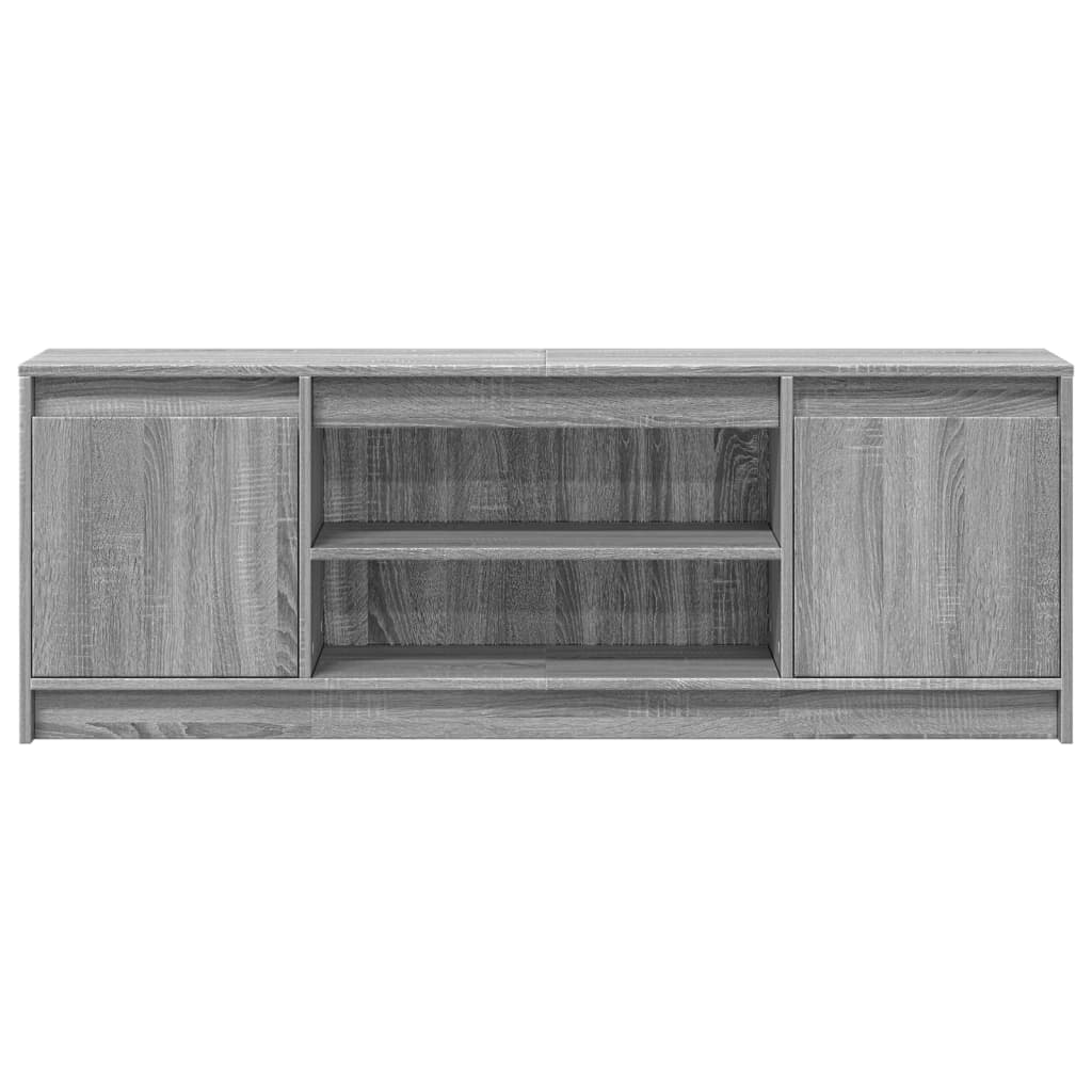 TV Cabinet with LED Grey Sonoma 139.5x34x50 cm Engineered Wood