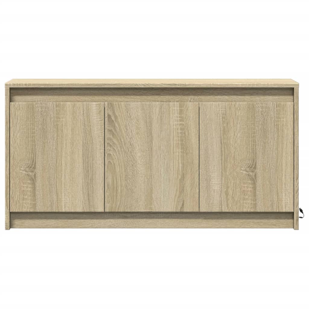 TV Cabinet with LED Sonoma Oak 100x34x50 cm Engineered Wood