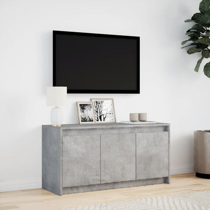 TV Cabinet with LED Concrete Grey 100x34x50 cm Engineered Wood