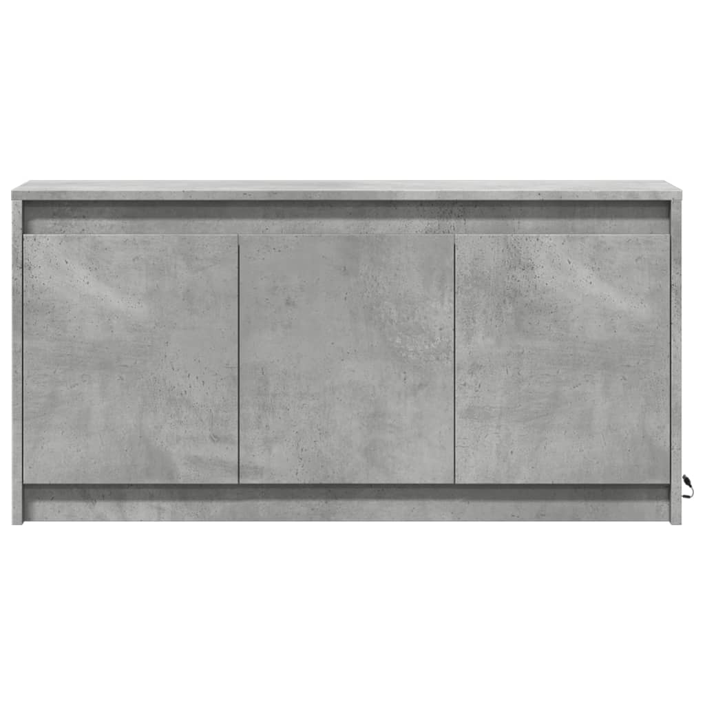 TV Cabinet with LED Concrete Grey 100x34x50 cm Engineered Wood