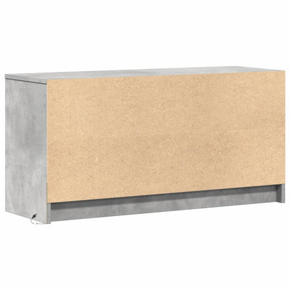 TV Cabinet with LED Concrete Grey 100x34x50 cm Engineered Wood