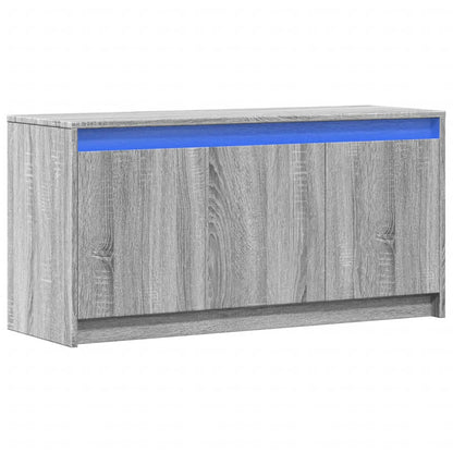 TV Cabinet with LED Grey Sonoma 100x34x50 cm Engineered Wood