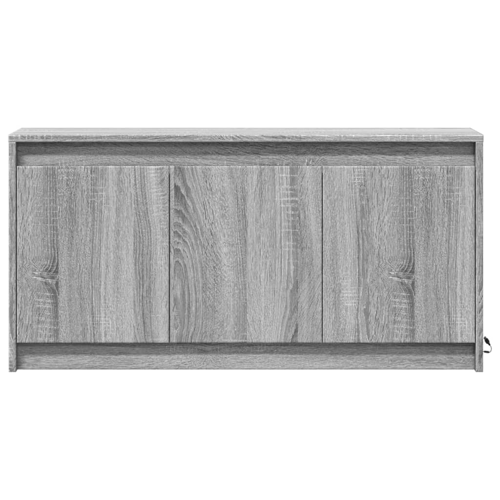 TV Cabinet with LED Grey Sonoma 100x34x50 cm Engineered Wood