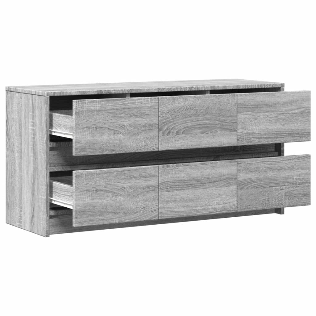 TV Cabinet with LED Grey Sonoma 100x34x50 cm Engineered Wood