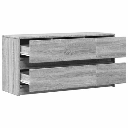 TV Cabinet with LED Grey Sonoma 100x34x50 cm Engineered Wood