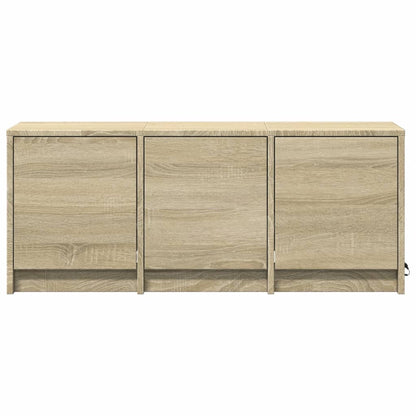 TV Cabinet with LED Sonoma Oak 97x34x40 cm Engineered Wood