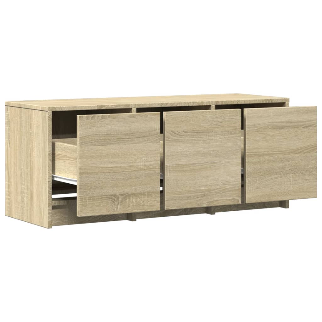 TV Cabinet with LED Sonoma Oak 97x34x40 cm Engineered Wood