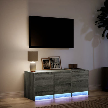 TV Cabinet with LED Grey Sonoma 97x34x40 cm Engineered Wood