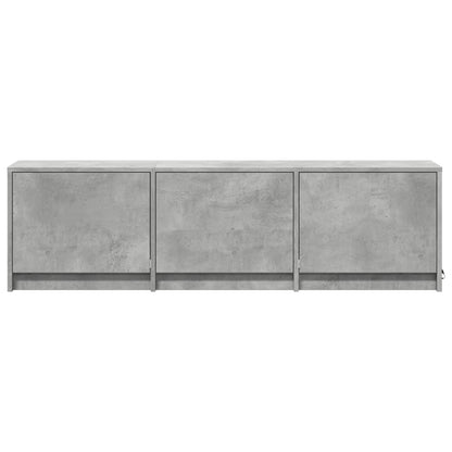 TV Cabinet with LED Concrete Grey 140x34x40 cm Engineered Wood