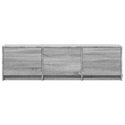 TV Cabinet with LED Grey Sonoma 140x34x40 cm Engineered Wood