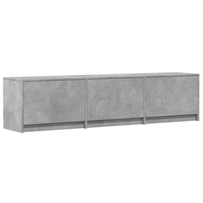 TV Cabinet with LED Concrete Grey 165x34x40 cm Engineered Wood