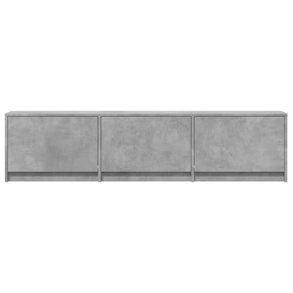 TV Cabinet with LED Concrete Grey 165x34x40 cm Engineered Wood