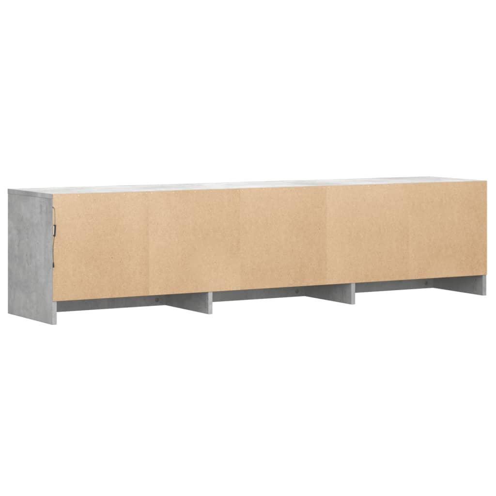 TV Cabinet with LED Concrete Grey 165x34x40 cm Engineered Wood