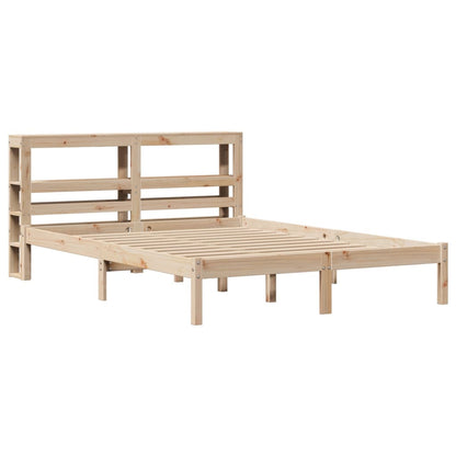 Bed Frame with Headboard 150x200 cm King Size Solid Wood Pine