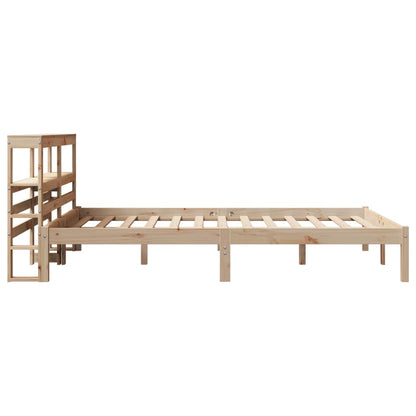 Bed Frame with Headboard 150x200 cm King Size Solid Wood Pine