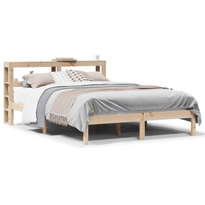 Bed Frame with Headboard 150x200 cm King Size Solid Wood Pine