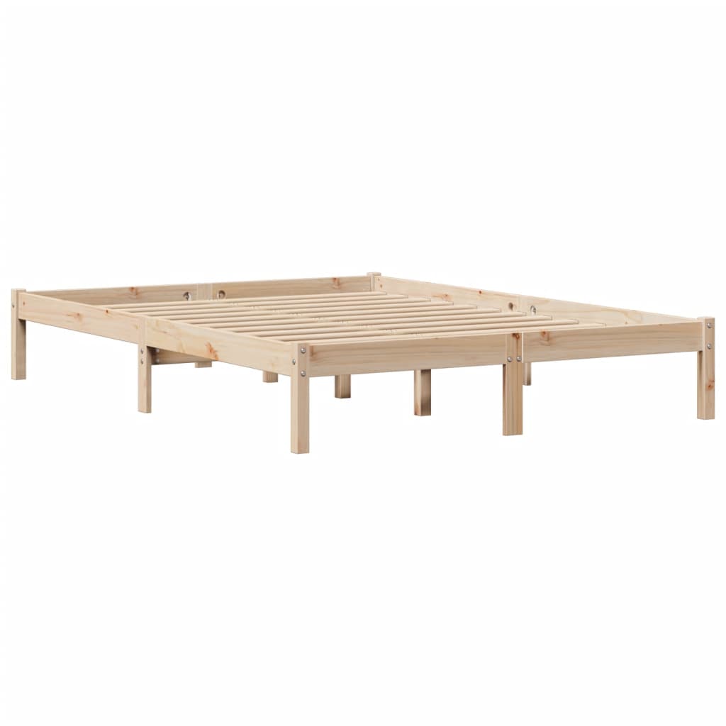 Bed Frame without Mattress 160x200 cm Solid Wood Pine