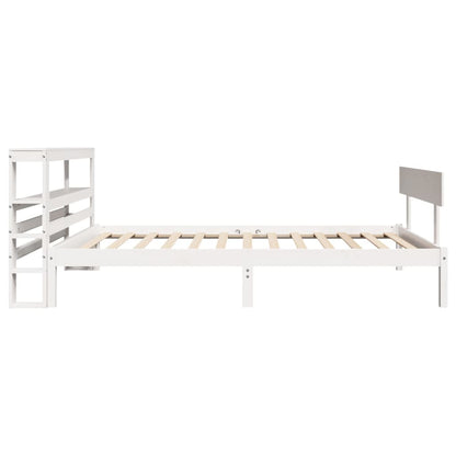 Bed Frame without Mattress White 75x190 cm Small Single Solid Wood Pine