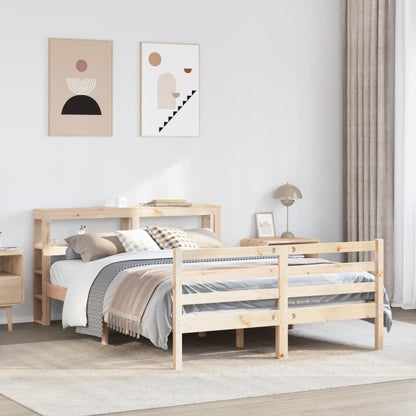 Bed Frame with Headboard 150x200 cm King Size Solid Wood Pine