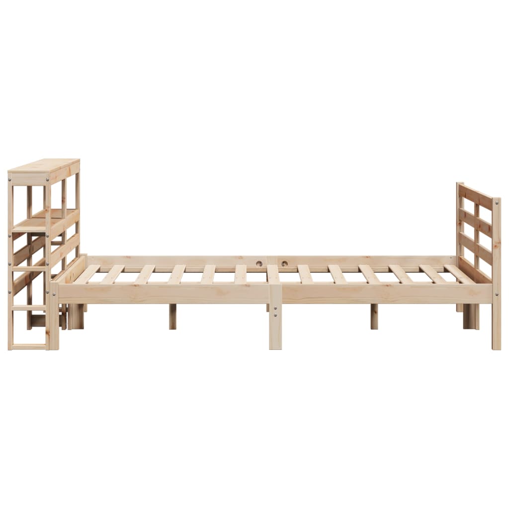 Bed Frame with Headboard 150x200 cm King Size Solid Wood Pine