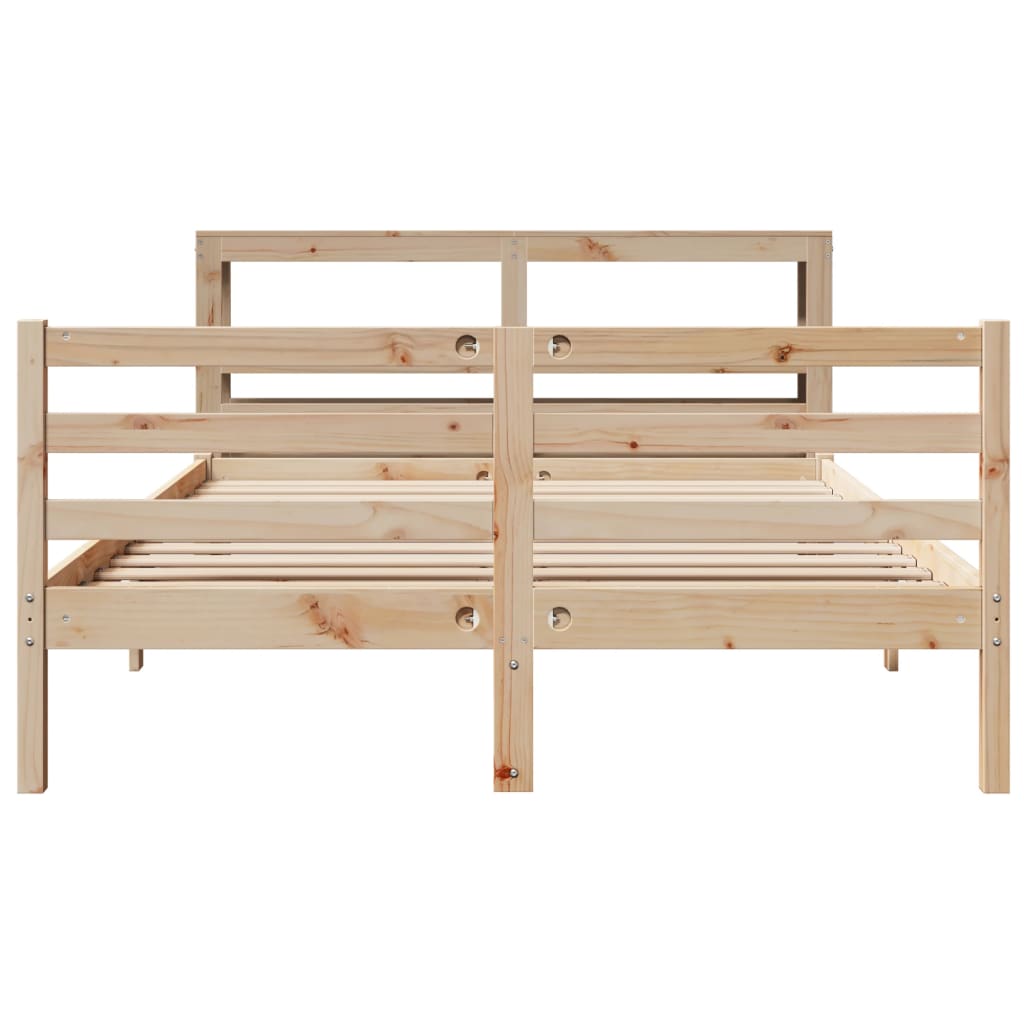 Bed Frame without Mattress 160x200 cm Solid Wood Pine