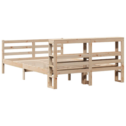 Bed Frame without Mattress 160x200 cm Solid Wood Pine