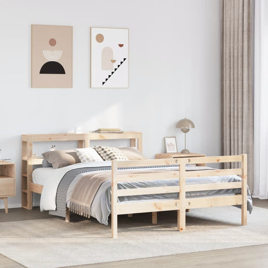 Bed Frame without Mattress 160x200 cm Solid Wood Pine