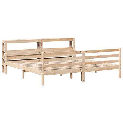 Bed Frame with Headboard without Mattress 200x200 cm