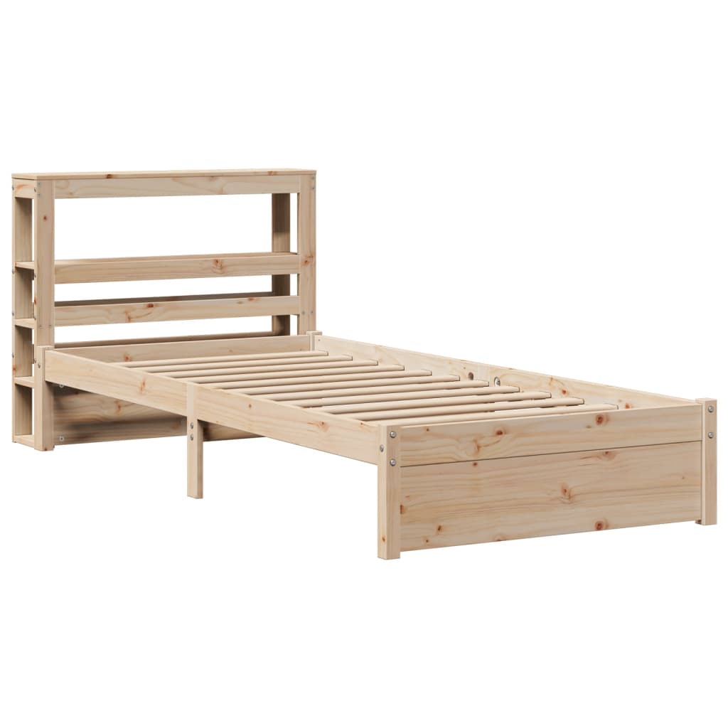 Bed Frame with Headboard without Mattress 75x190 cm Small Single