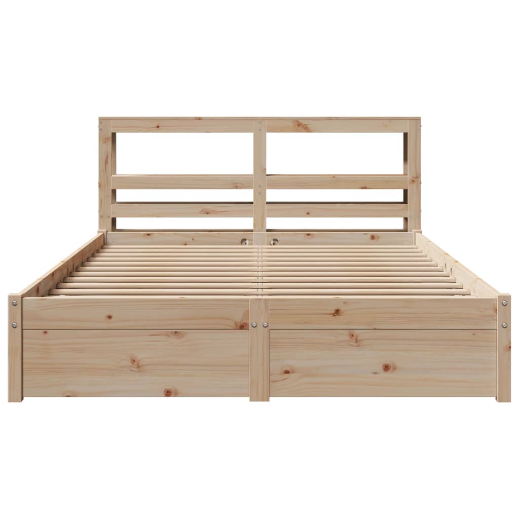 Bed Frame with Headboard without Mattress 120x190 cm Small Double