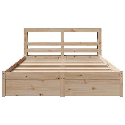 Bed Frame with Headboard without Mattress 135x190 cm Double