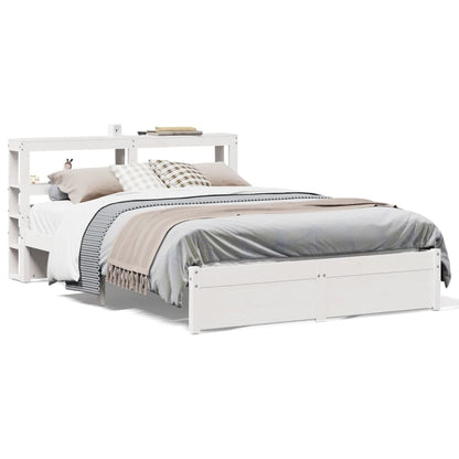 Bed Frame with Headboard without Mattress White 120x200 cm