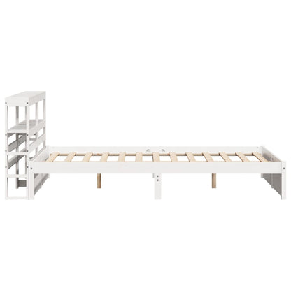 Bed Frame with Headboard without Mattress White 140x200 cm