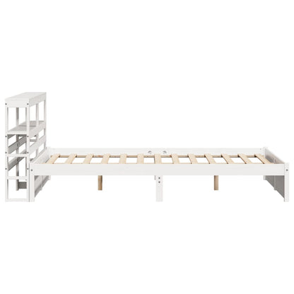 Bed Frame with Headboard without Mattress White 160x200 cm